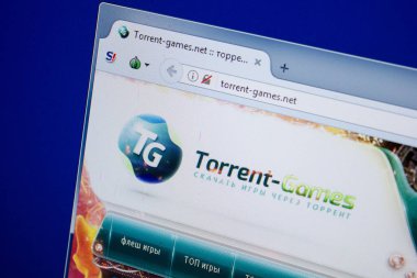 Ryazan, Rusya - 26 Haziran 2018: Torrent Oyunlar ana web sitesi Pc. Url - sel-Games.net görüntüleme
