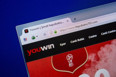 Ryazan, Rusya - 26 Haziran 2018: Hepsibahis654 ana web sitesi Pc. Url - Hepsibahis654.com görüntüleme