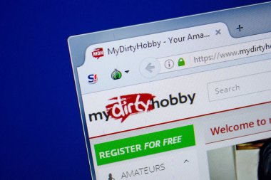 Ryazan, Rusya - 26 Haziran 2018: Mydirtyhobby ana web sitesi Pc. Url - Mydirtyhobby.com görüntüleme