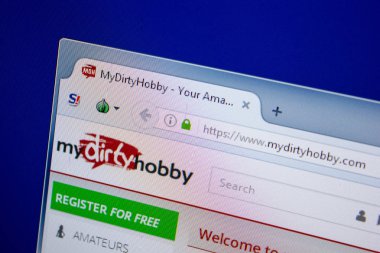 Ryazan, Rusya - 26 Haziran 2018: Mydirtyhobby ana web sitesi Pc. Url - Mydirtyhobby.com görüntüleme