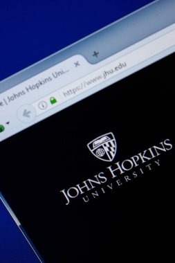 Ryazan, Rusya - 26 Haziran 2018: Jhu ana web sitesi Pc. Url - Jhu.edu görüntüleme