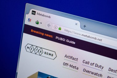 Ryazan, Rusya - 26 Haziran 2018: Metabomb ana web sitesi Pc. Url - Metabomb.net görüntüleme