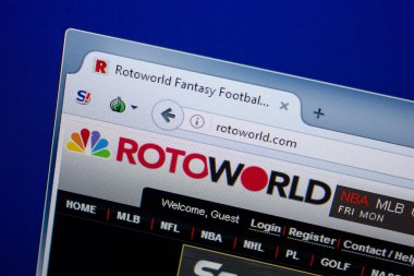 Ryazan, Rusya - 26 Haziran 2018: Rotoworld ana web sitesi Pc. Url - Rotoworld.com görüntüleme