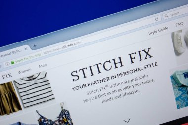 Ryazan, Rusya - 26 Haziran 2018: Stitchfix ana web sitesi Pc. Url - Stitchfix.com görüntüleme