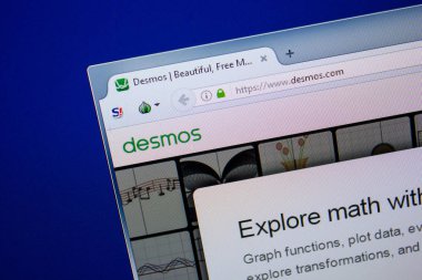 Ryazan, Rusya - 26 Haziran 2018: Desmos ana web sitesi Pc. Url - Desmos.com görüntüleme