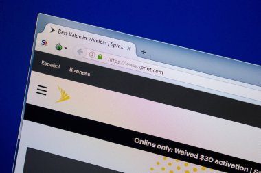 Ryazan, Rusya - 26 Haziran 2018: Sprint ana web sitesi Pc. Url - Sprint.com görüntüleme