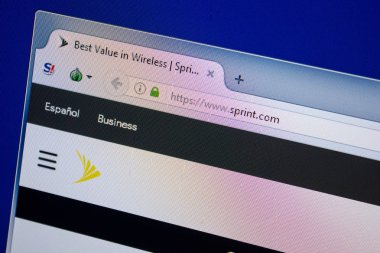 Ryazan, Rusya - 26 Haziran 2018: Sprint ana web sitesi Pc. Url - Sprint.com görüntüleme