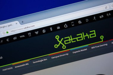 Ryazan, Rusya - 26 Haziran 2018: Xataka ana web sitesi Pc. Url - Xataka.com görüntüleme