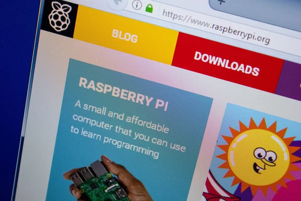 Ryazan Russie Juin 2018 Page Accueil Site Raspberrypi Sur Affichage — Photo