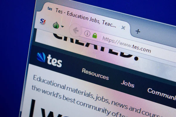 Ryazan, Rusya - 26 Haziran 2018: Tes ana web sitesi Pc. Url - Tes.com görüntüleme