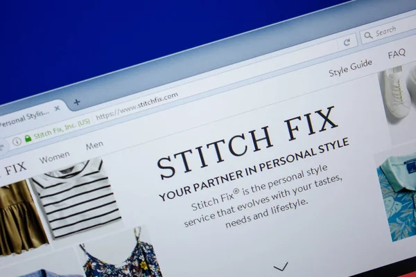 Ryazan Russia Giugno 2018 Homepage Del Sito Stitchfix Sul Display — Foto Stock