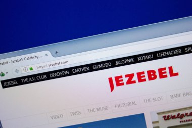 Ryazan, Rusya - 26 Haziran 2018: Jezebel ana web sitesi Pc. Url - Jezebel.com görüntüleme