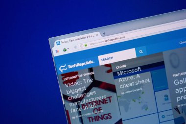 Ryazan, Rusya - 26 Haziran 2018: Techrepublic ana web sitesi Pc. Url - Techrepublic.com görüntüleme