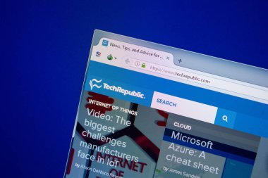 Ryazan, Rusya - 26 Haziran 2018: Techrepublic ana web sitesi Pc. Url - Techrepublic.com görüntüleme