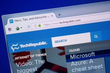 Ryazan, Rusya - 26 Haziran 2018: Techrepublic ana web sitesi Pc. Url - Techrepublic.com görüntüleme