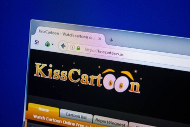 Ryazan, Rusya - 26 Haziran 2018: Kisscartoon ana web sitesi Pc. Url - Kisscartoon.ac görüntüleme