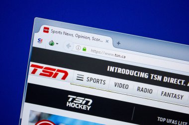 Ryazan, Rusya - 26 Haziran 2018: Tsn ana web sitesi Pc. Url - Tsn.ca görüntüleme