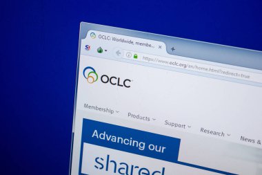 Ryazan, Rusya - 26 Haziran 2018: Oclc ana web sitesi Pc. Url - Oclc.org görüntüleme