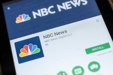 Ryazan, Rusya - 03 Temmuz 2018: Nbc News simgesi mobil uygulamalar listesi