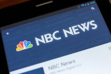 Ryazan, Rusya - 03 Temmuz 2018: Nbc News simgesi mobil uygulamalar listesi
