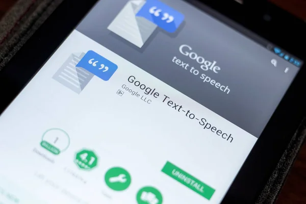 Рязань Россия Июля 2018 Года Значок Google Text Speech Списке — стоковое фото
