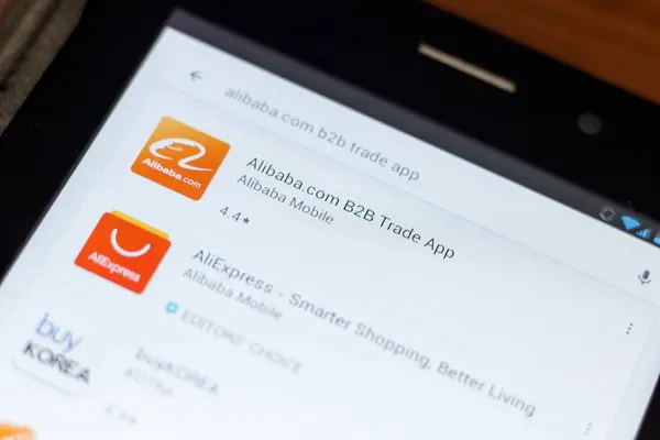 Ryazan Rusia Julio 2018 Aplicación Móvil Alibabacom B2B Trade App — Foto de Stock