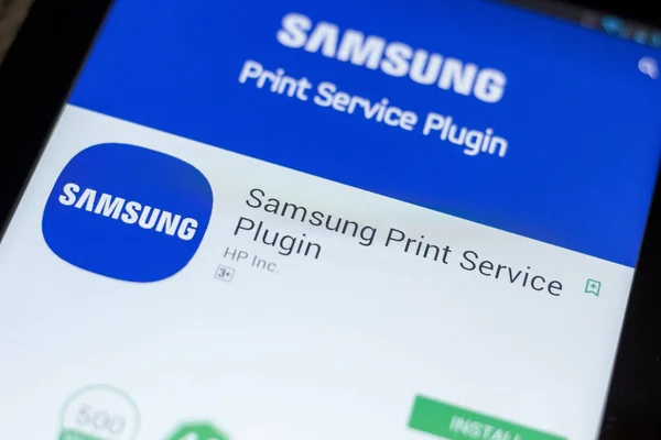 Ryazan Federacja Rosyjska Lipca 2018 Samsung Print Service Plugin Ikona — Zdjęcie stockowe