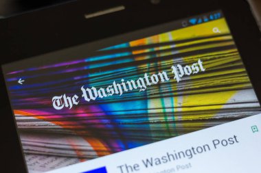 Ryazan, Rusya - 03 Temmuz 2018: The Washington Post simgesi mobil uygulamalar listesi