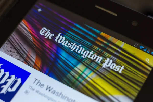 Ryazan Rusland Juli 2018 Washington Post Pictogram Lijst Met Mobiele — Stockfoto