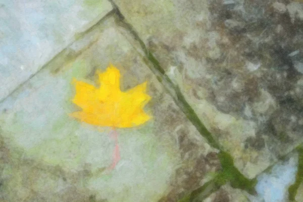 地盤の上面のイラスト秋のモザイク葉します — ストック写真