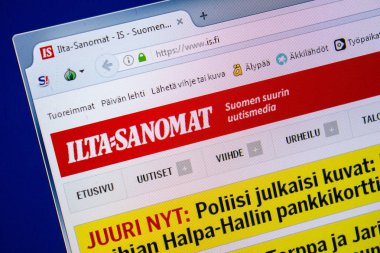 Ryazan, Rusya - 24 Temmuz 2018: Web sitesi ana sayfasını biridir Pc. Url - Is.fi görüntüleme 