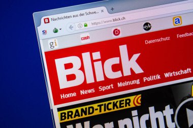 Ryazan, Rusya - 24 Temmuz 2018: Blick ana web sitesi Pc. Url - Blick.ch görüntüleme 