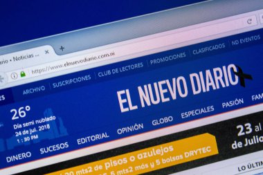 Ryazan, Rusya - 24 Temmuz 2018: Elnuevodiario ana web sitesi Pc. Url - Elnuevodiario.com.ni görüntüleme 