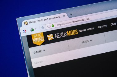 Ryazan, Rusya - 24 Temmuz 2018: Nexusmods ana web sitesi Pc. Url - Nexusmods.com görüntüleme 
