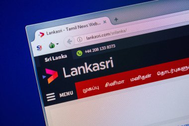 Ryazan, Rusya - 24 Temmuz 2018: Lankasri ana web sitesi Pc. Url - Lankasri.com görüntüleme 
