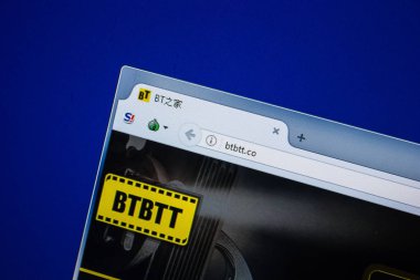 Ryazan, Rusya - 24 Temmuz 2018: Btbtt ana web sitesi Pc. Url - Btbtt.co görüntüleme 
