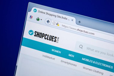 Ryazan, Rusya - 24 Temmuz 2018: Shopclues ana web sitesi Pc. Url - Shopclues.com görüntüleme 