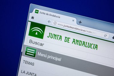 Ryazan, Rusya - 25 Temmuz 2018: Juntadeandalucia ana web sitesi Pc. Url - Juntadeandalucia.es görüntüleme 