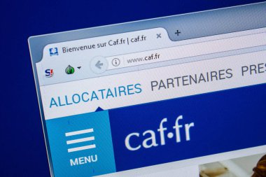 Ryazan, Rusya - 25 Temmuz 2018: Caf ana web sitesi Pc. Url - Caf.fr görüntüleme 
