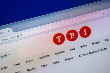 Ryazan, Rusya - 25 Temmuz 2018: TPE ana web sitesi Pc. Url - Tpi.it görüntüleme 