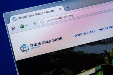 Ryazan, Rusya - 25 Temmuz 2018: Dünya Bankası ana web sitesi Pc. Url - Worldbank.org görüntüleme 