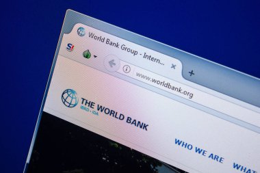 Ryazan, Rusya - 25 Temmuz 2018: Dünya Bankası ana web sitesi Pc. Url - Worldbank.org görüntüleme 