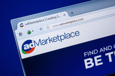 Ryazan, Rusya - 25 Temmuz 2018: Admarketplace ana web sitesi Pc. Url - Admarketplace.com görüntüleme 