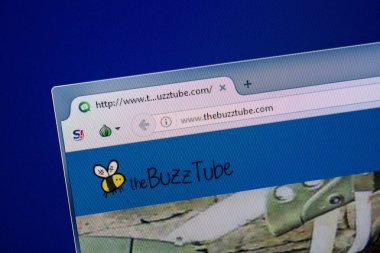 Ryazan, Rusya - 25 Temmuz 2018: Thebuzztube ana web sitesi Pc. Url - Thebuzztube.com görüntüleme 