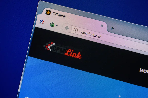 Ryazan, Rusya - 24 Temmuz 2018: Cpmlink ana web sitesi Pc. Url - Cpmlink.net görüntüleme 