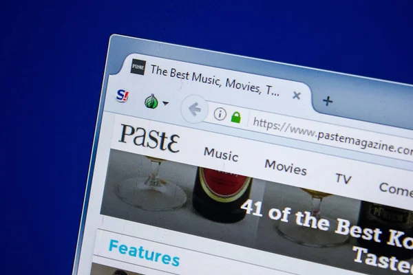 Ryazan, Rusya - 25 Temmuz 2018: Pastemagazine ana web sitesi Pc. Url - Pastemagazine.com görüntüleme 