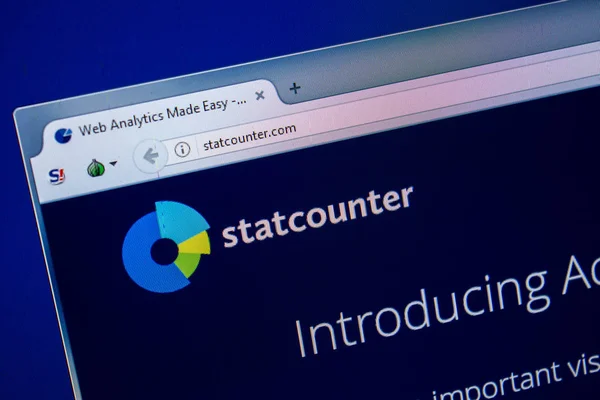 Ryazan Rusya Temmuz 2018 Statcounter Ana Web Sitesi Url Statcounter — Stok fotoğraf