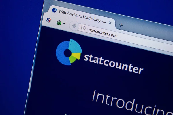 Ryazan Rusya Temmuz 2018 Statcounter Ana Web Sitesi Url Statcounter — Stok fotoğraf