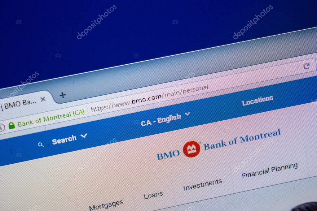 Ryazan, Russia - July 25, 2018: Homepage of BMO website on the display of PC. Url - BMO.com