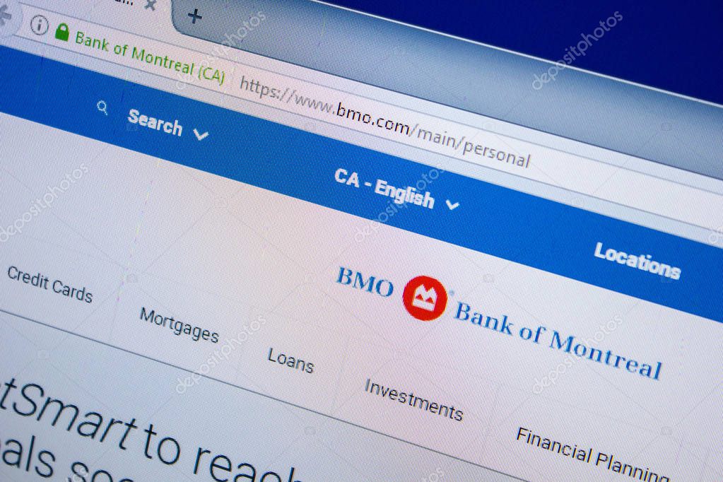 Ryazan, Russia - July 25, 2018: Homepage of BMO website on the display of PC. Url - BMO.com